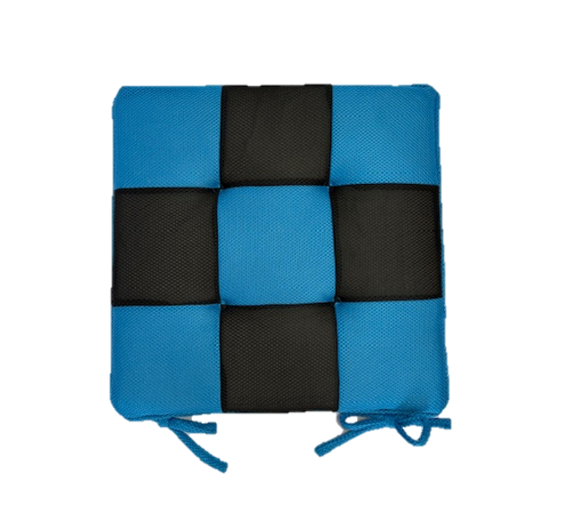 メッシュ シートクッション　BL / BK（ブルー/ブラック）43×43